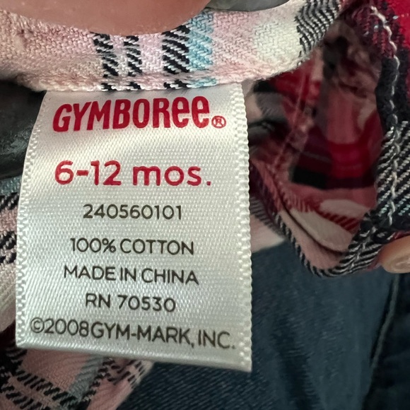 Gymboree pink and blue plaid pant outfit - Picture 4 of 6